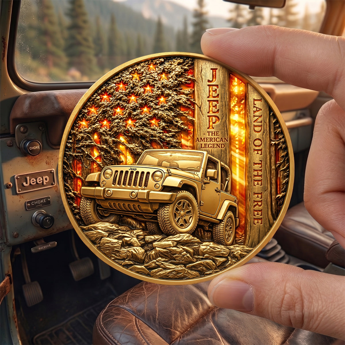 Sunset American Forest Trail Coin, Personalized Gifts For Off-road Lovers 03qhdt260526-Homacus