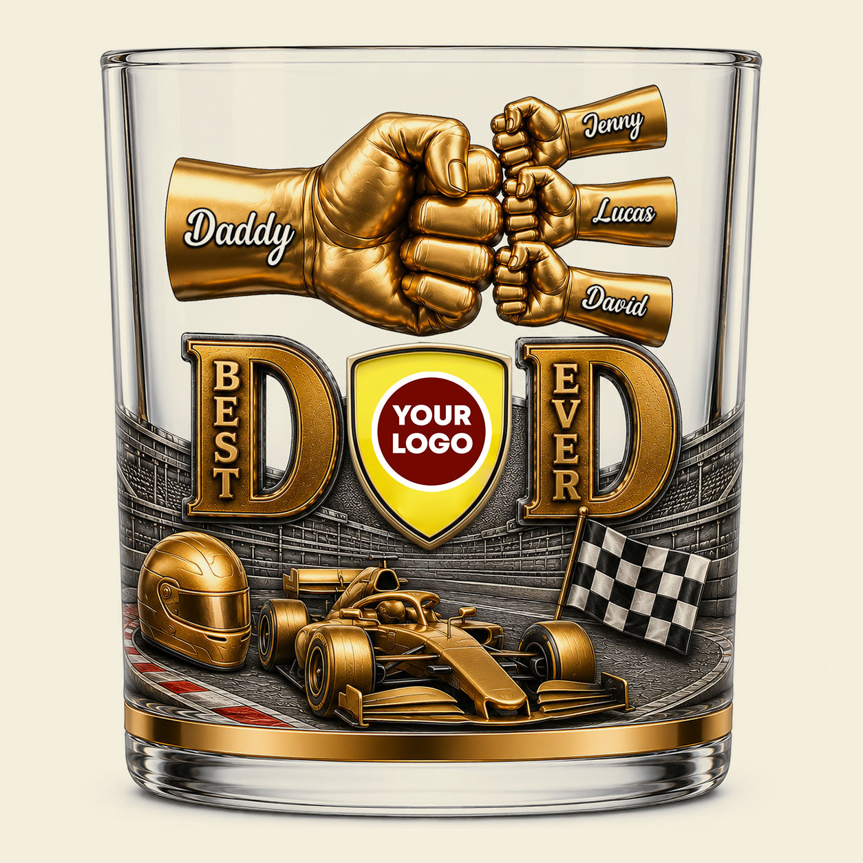 Racing Dad Personalized Glass For Dad 120nati080626-Homacus