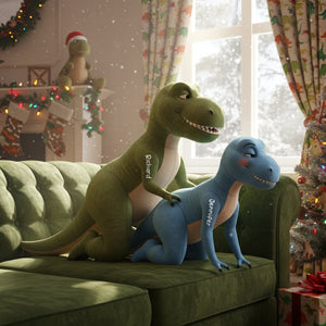 Naughty Dinosaur Couple Pillow - Personalized Gifts For Couple 05ohqn131125-Homacus