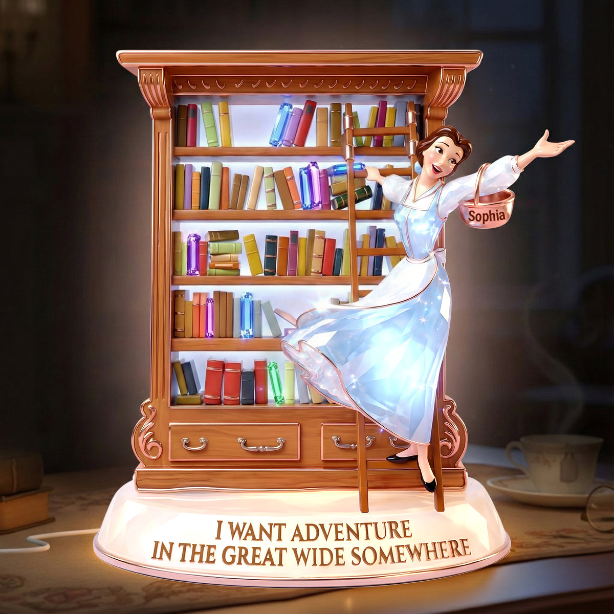 Bookworm Adventure Light Box Personalized Gifts For Book Lovers 01QHLU041225-Homacus