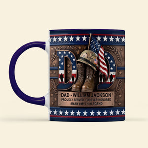 Proud Veteran Dad Coffee Accent Mug - Personalized Gifts For Dad 04TYQN280426-Homacus