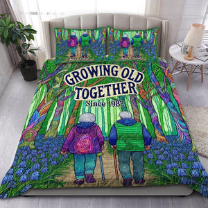 Personalized Gifts For Couple Quilt Bedding Set Special Line 04tgtn090125 Growing Old Together-Homacus