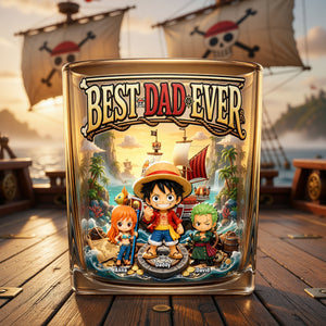 Anime Adventure Round Glass - Personalized Gifts For Dad 07toqn140526-Homacus