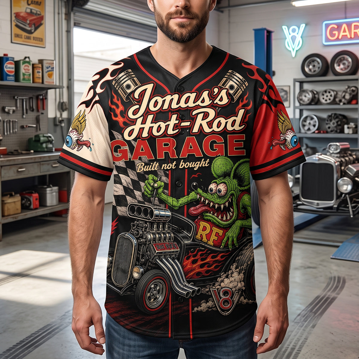 Distinct Hot Rod Baseball Jersey Shirt, Personalized Gifts For Hot Rod Lovers 01qhtn040726-Homacus