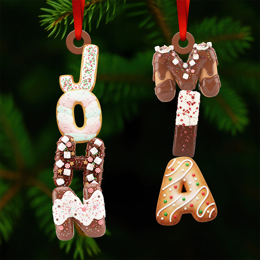 Cookies Alphabet Christmas Ornament Personalized Gifts 02HYDT291025-Homacus