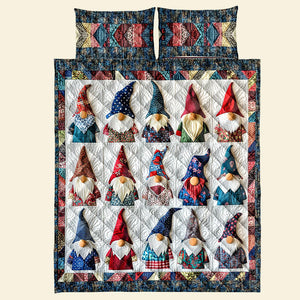 Cute Gnome Quilt Bed Set 02qnqn301024-Homacus