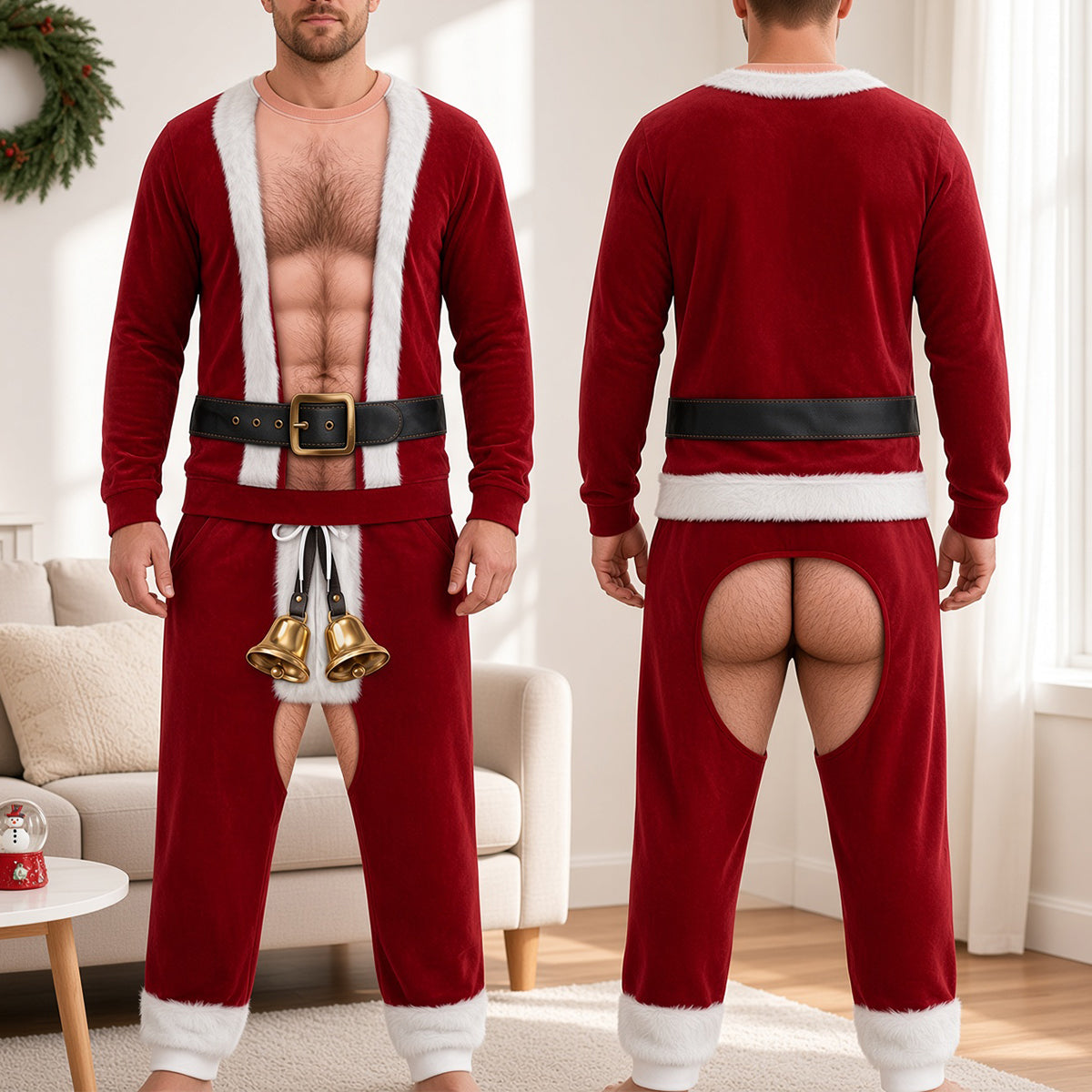 Funny Santa Set Sweatshirt & Sweatpants - Personalized Gifts For Christmas 01hutn260826