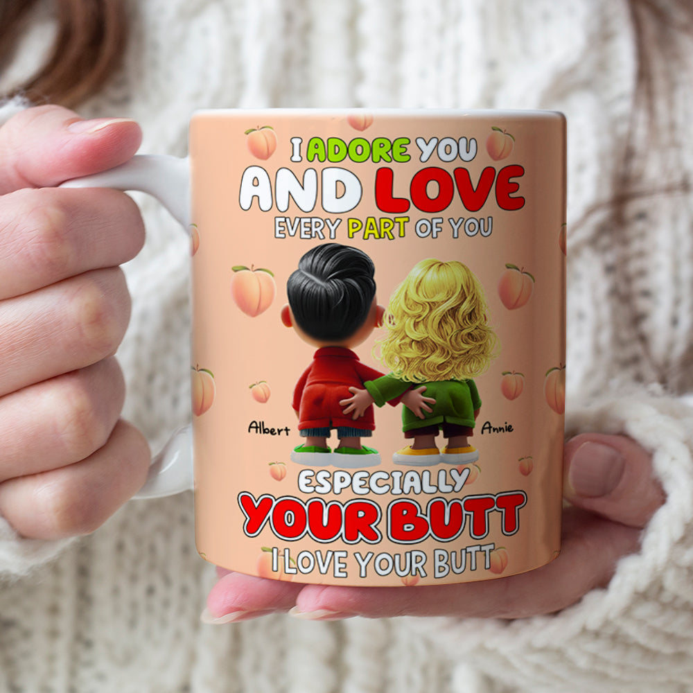 Personalized Gifts For Couples Coffee Mug I Adore And Love Every Part Of You 02OHLU240125-Homacus