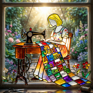 Mom’s Sewing Corner Suncatcher - Personalized Gifts For Mom 04OHTN250326-Homacus