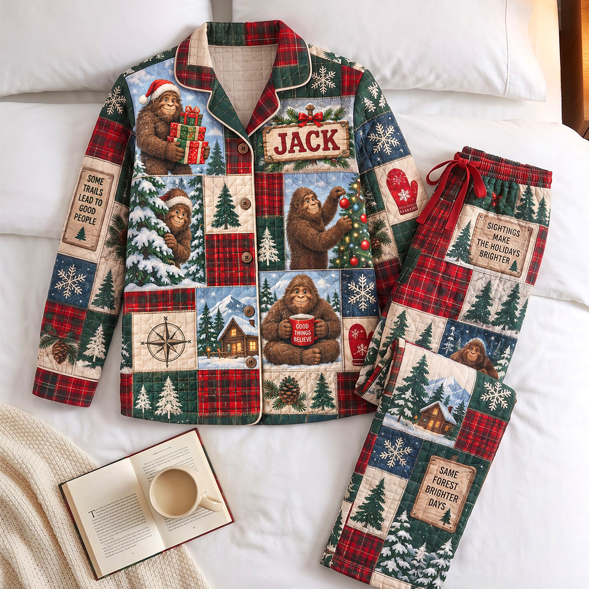 Big Foot Pajama Set - Personalized Gifts For Christmas 04hadh070926-Homacus