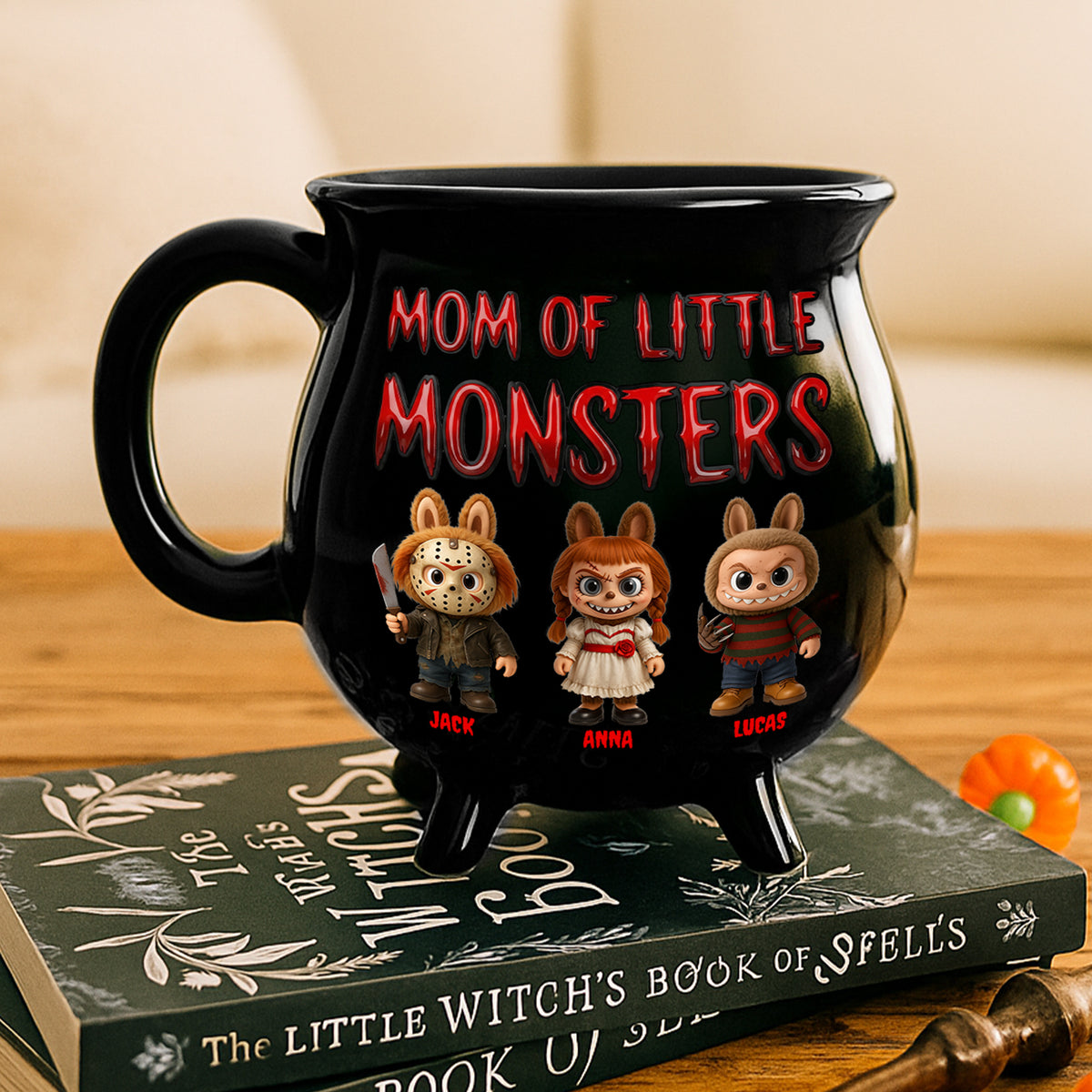 Mom Of Little Monsters Personalized Halloween Gifts For Mom Cauldron Mug 02natn280825-Homacus