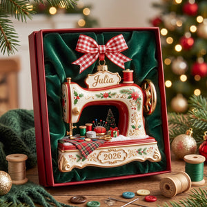 Sew Merry & Bright Christmas Ornament - Personalized Gifts For Sewing Lovers 01PGLU141026-Homacus