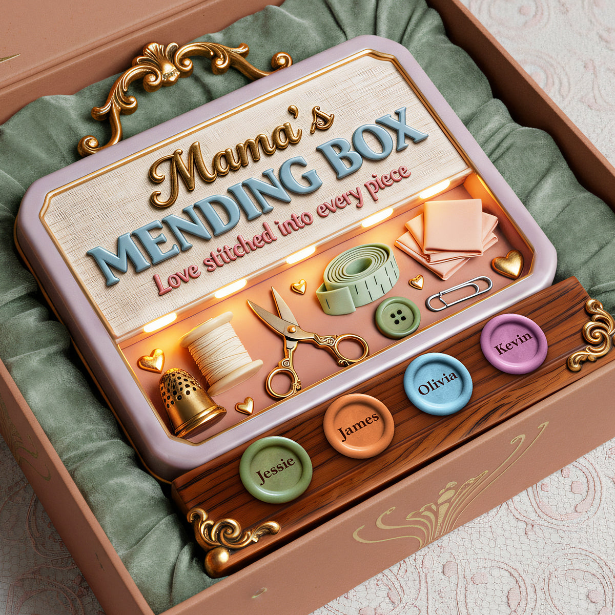 Grandma's Mending Box Acrylic Plaque - Personalized Gifts For Grandma 01tyta020326-Homacus