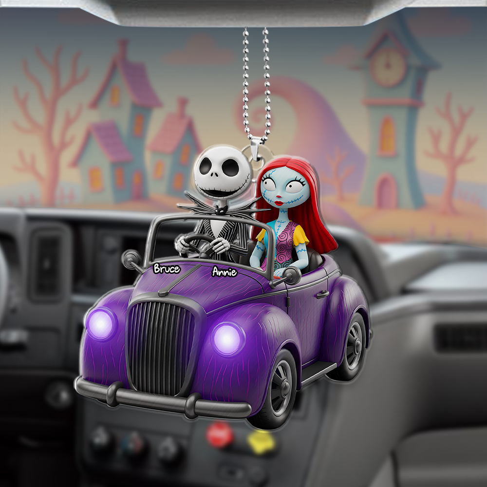 Forever Ride Car Ornament Personalized Gifts For Couple 05PGLU150725-Homacus