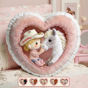 Horse And Girl Custom Shape Pillow - Personalized Gifts For Horse Lovers 03pgmg161225-Homacus