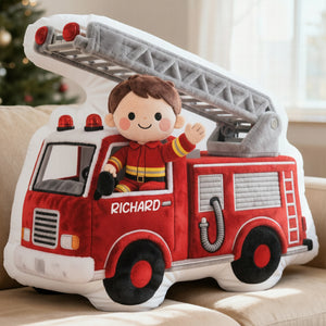 Cute Firefighter Kid Custom Shape Pillow - Personalized Gifts For Kid 01QHQN081125-Homacus
