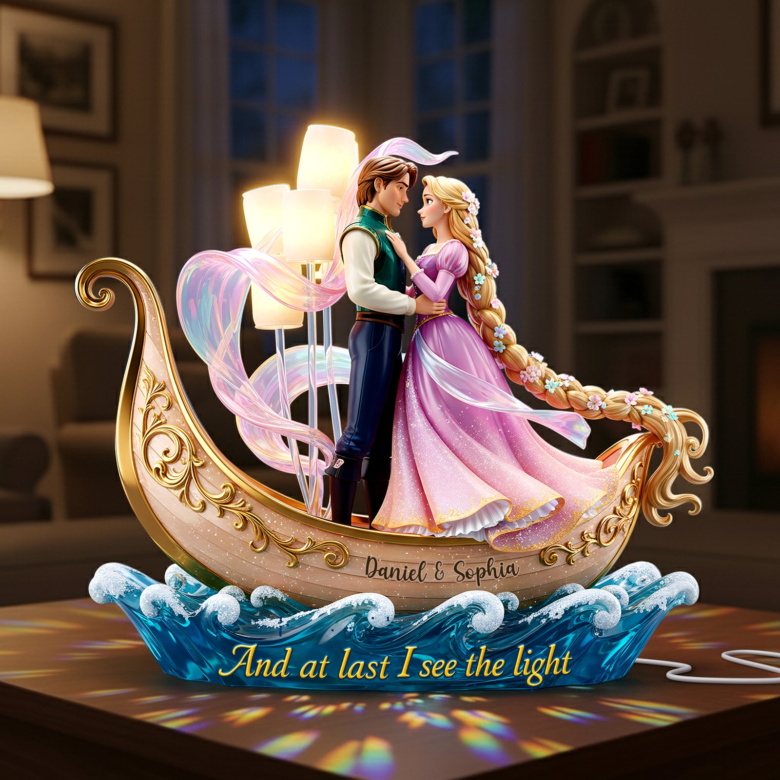 Romantic Couple Acrylic Light Box - Personalized Gifts For Couple 04pglu011225-Homacus