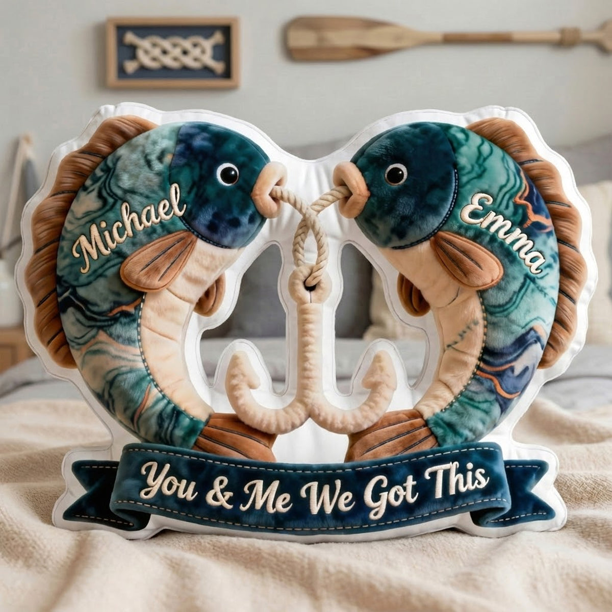 Fishing Custom Shaped Pillow - Personalized Gifts For Couples 02ohmg221225-Homacus