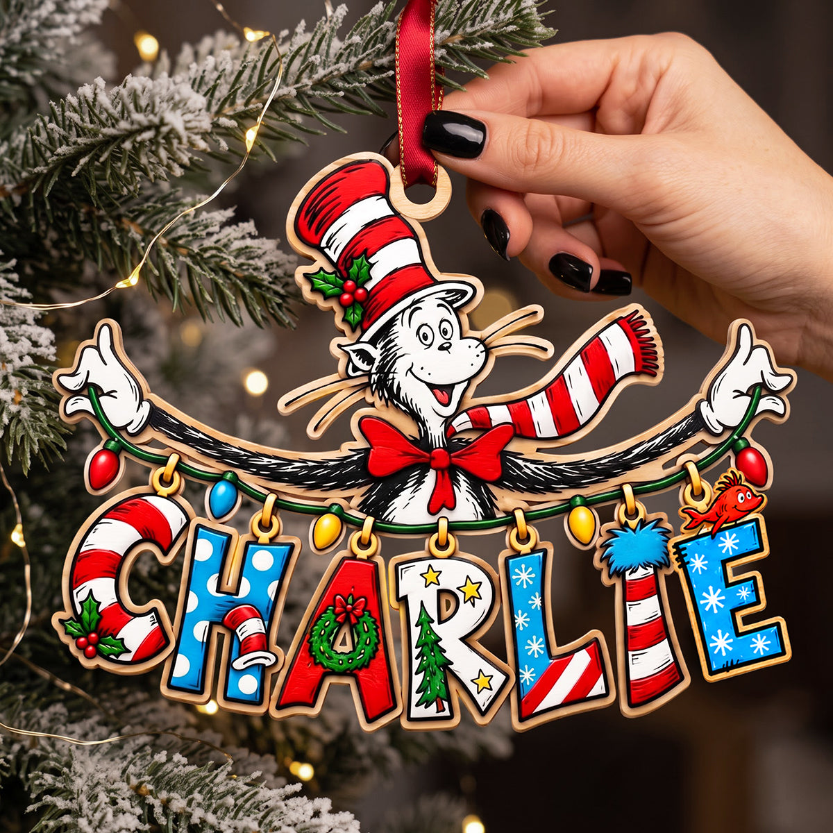 Colorful Childish Name Art Ornament, Personalized Gifts 01QHTA120926-Homacus