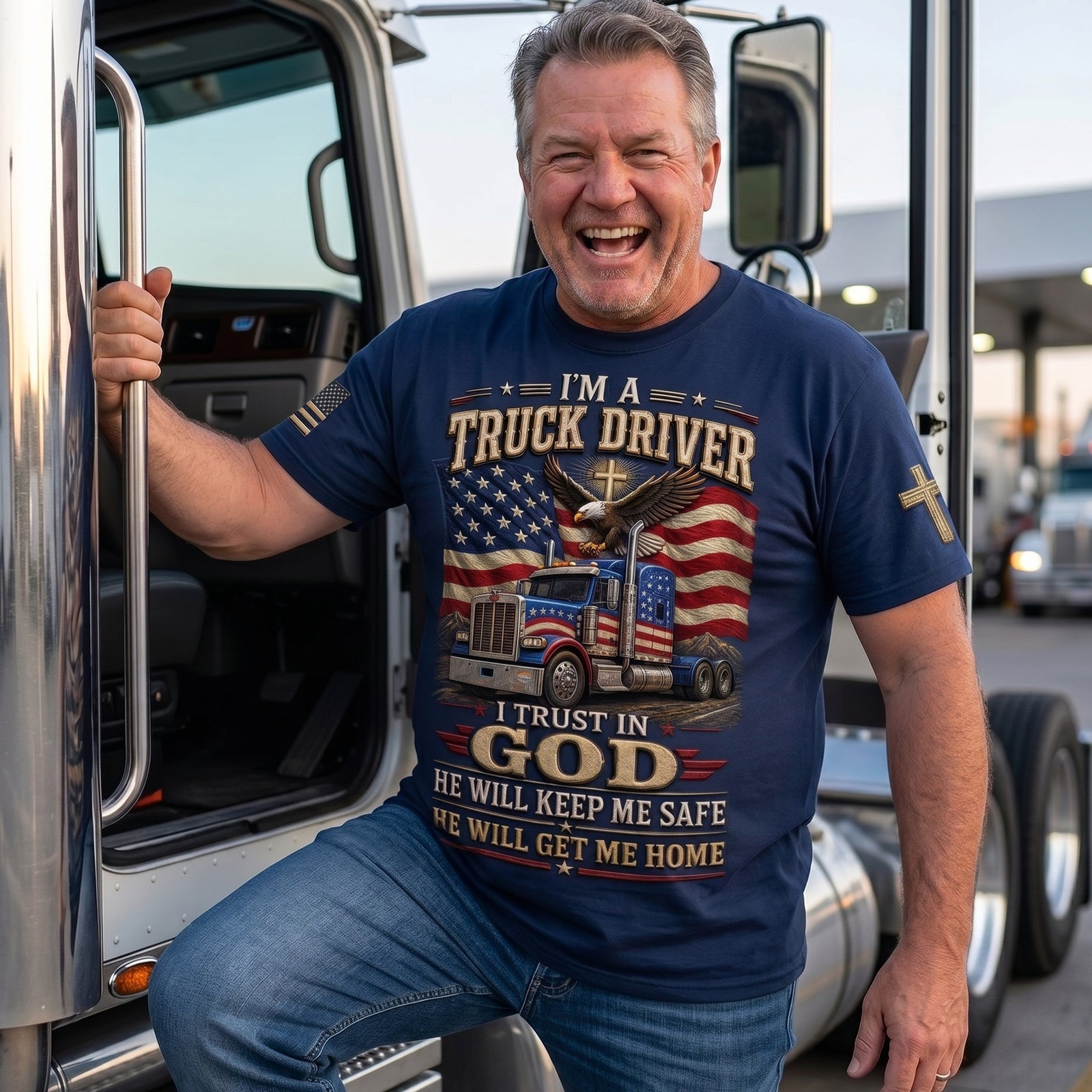 USA Truck Driver Shirt - Personalized Gifts For Dad 06palu260526-Homacus