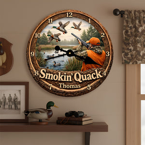 Duck Hunting Wall Clock Personalized Gifts For Hunters 01HUDT231225-Homacus