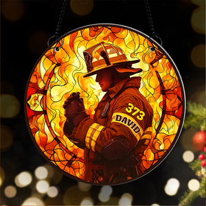 Personalized Gifts For Firefighter Suncatcher Ornament 103acpu290824-Homacus