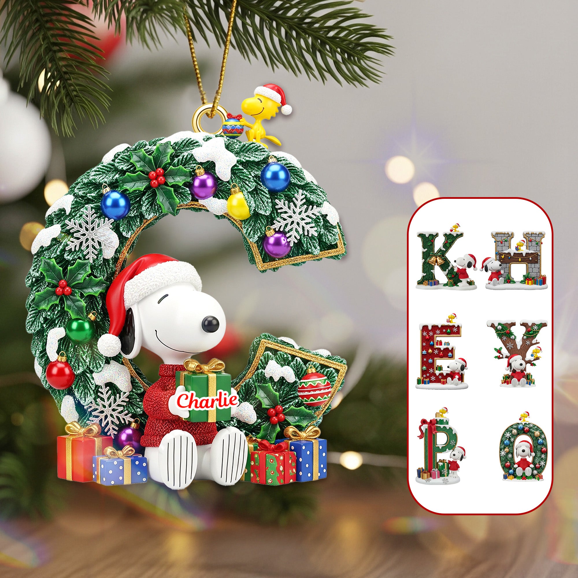 Personalized Gifts For Christmas Alphabet Acrylic Ornament 04namg050925-Homacus