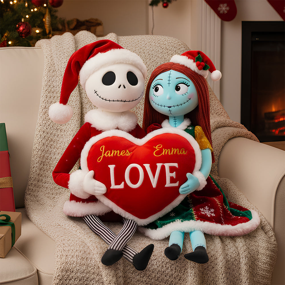 Christmas Couple Custom Shaped Pillow - Personalized Gifts For Couples 05TODT081125-Homacus