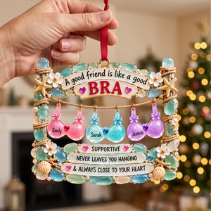 Besties Bra Acrylic Ornament -  Personalized Gifts For Besties 01natn161026