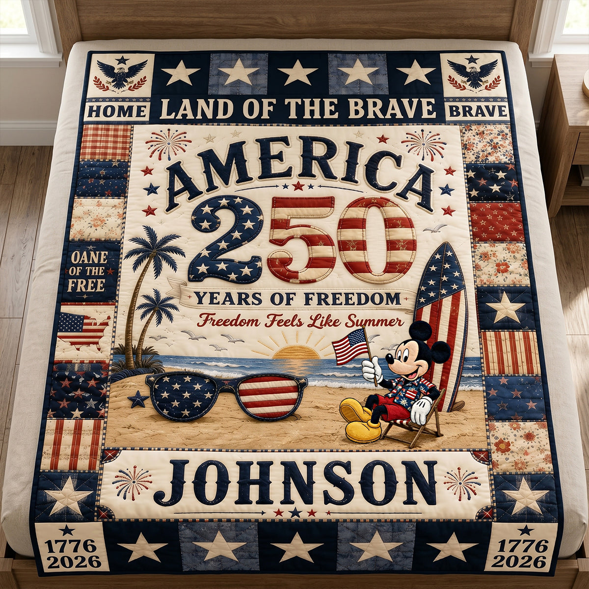 Freedom Feels Like Summer Blanket - Personalized Gifts For Patriots 01PATN040626-Homacus