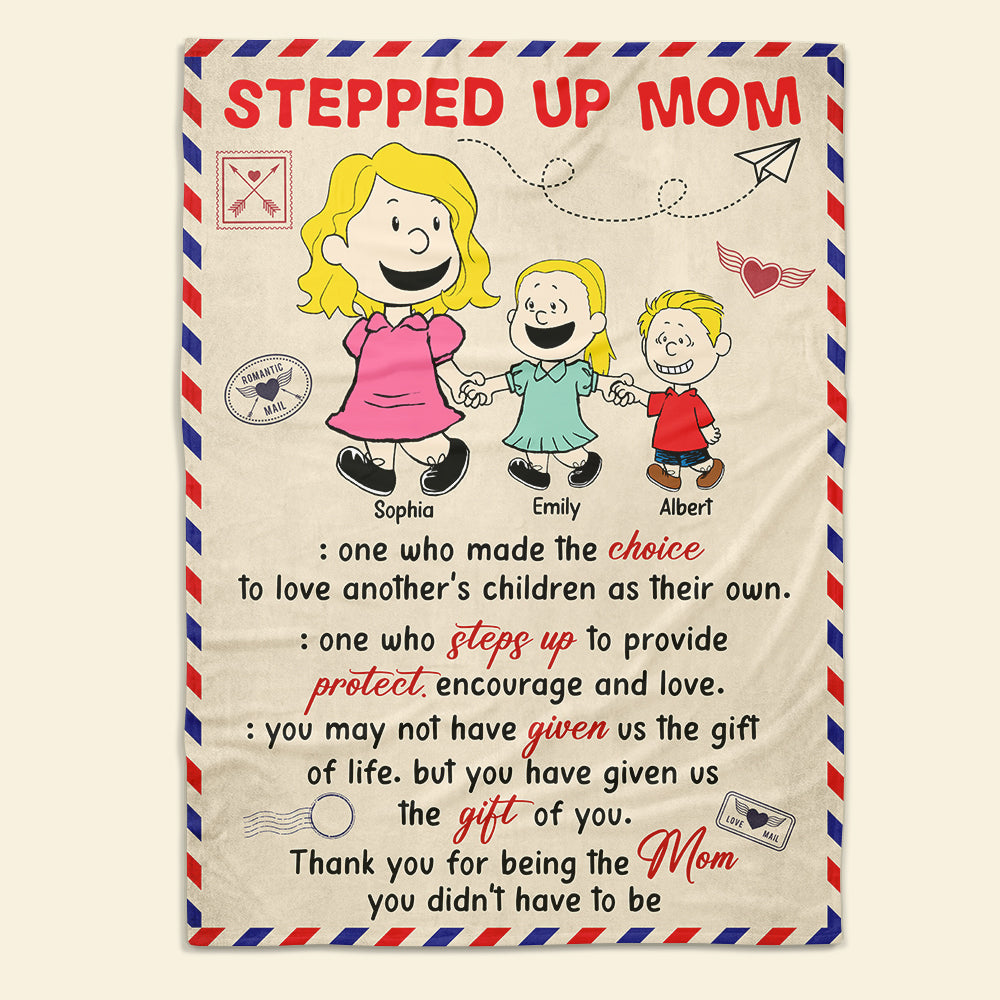 Stepped Up Mom Blanket - Personalized Gifts For Mother 04TOQN010425HH-Homacus