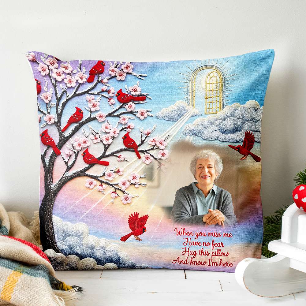 Memorial Square Pillow - Custom Photo Gifts For Heaven 03nalu140625-Homacus