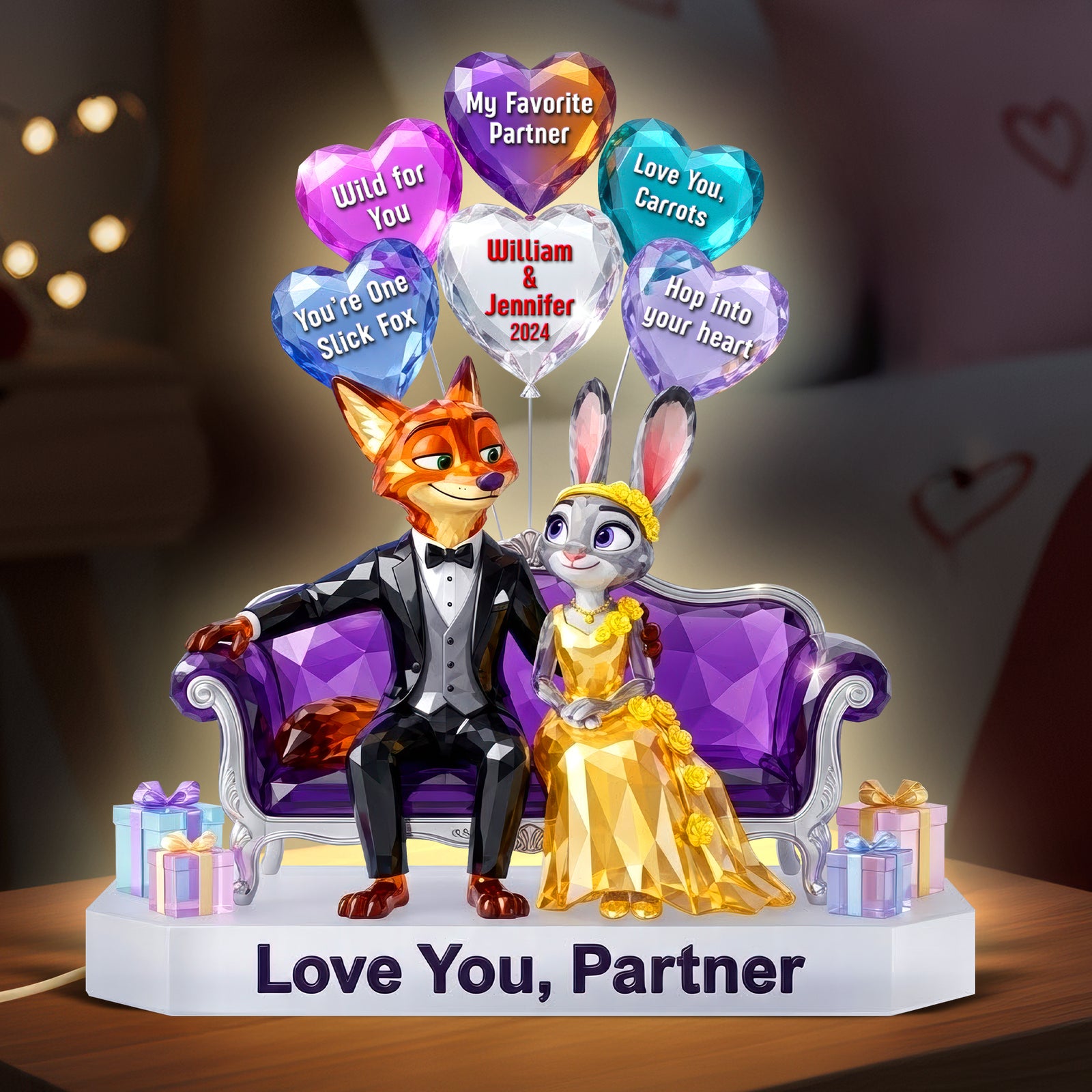 Romantic Couple Acrylic Light Box - Personalized Gifts For Couple 05toqn041225-Homacus