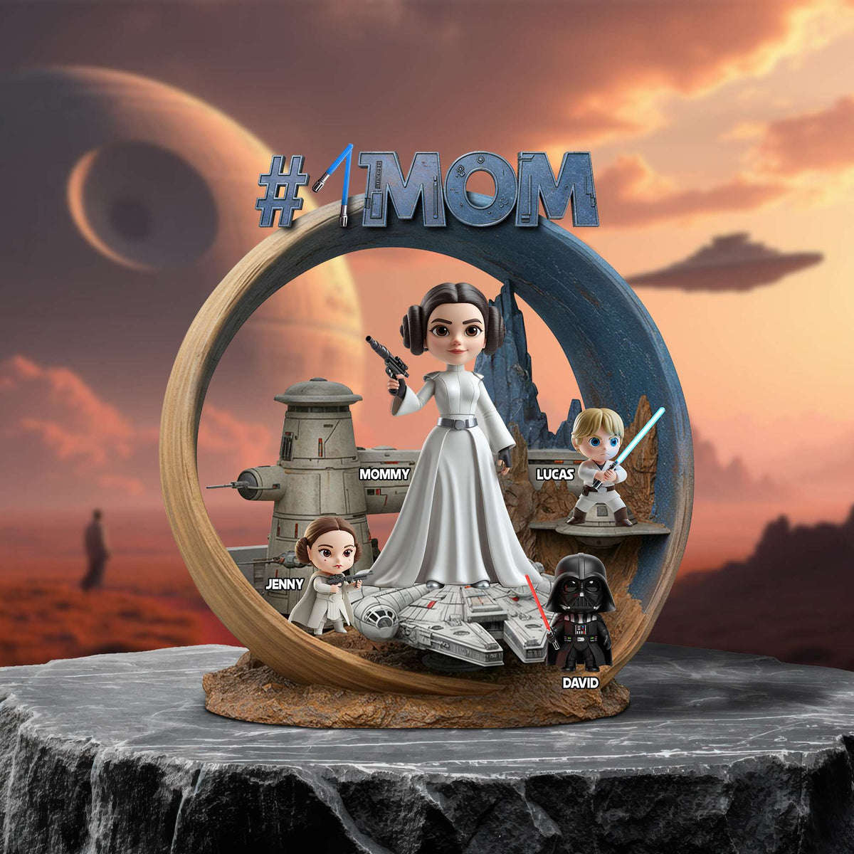 #1 Mom In The Universe – Personalized Christmas Gift For A Stellar Mommy 02QHTN250425-Homacus