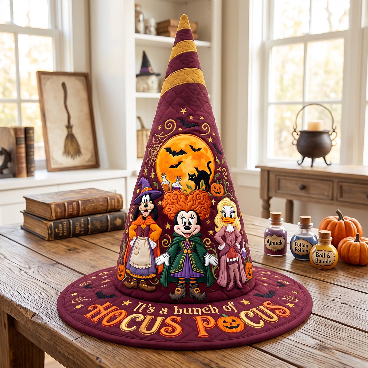 Mystical Quilted Witch Hat - Personalized Gifts For Halloween 02patn130826