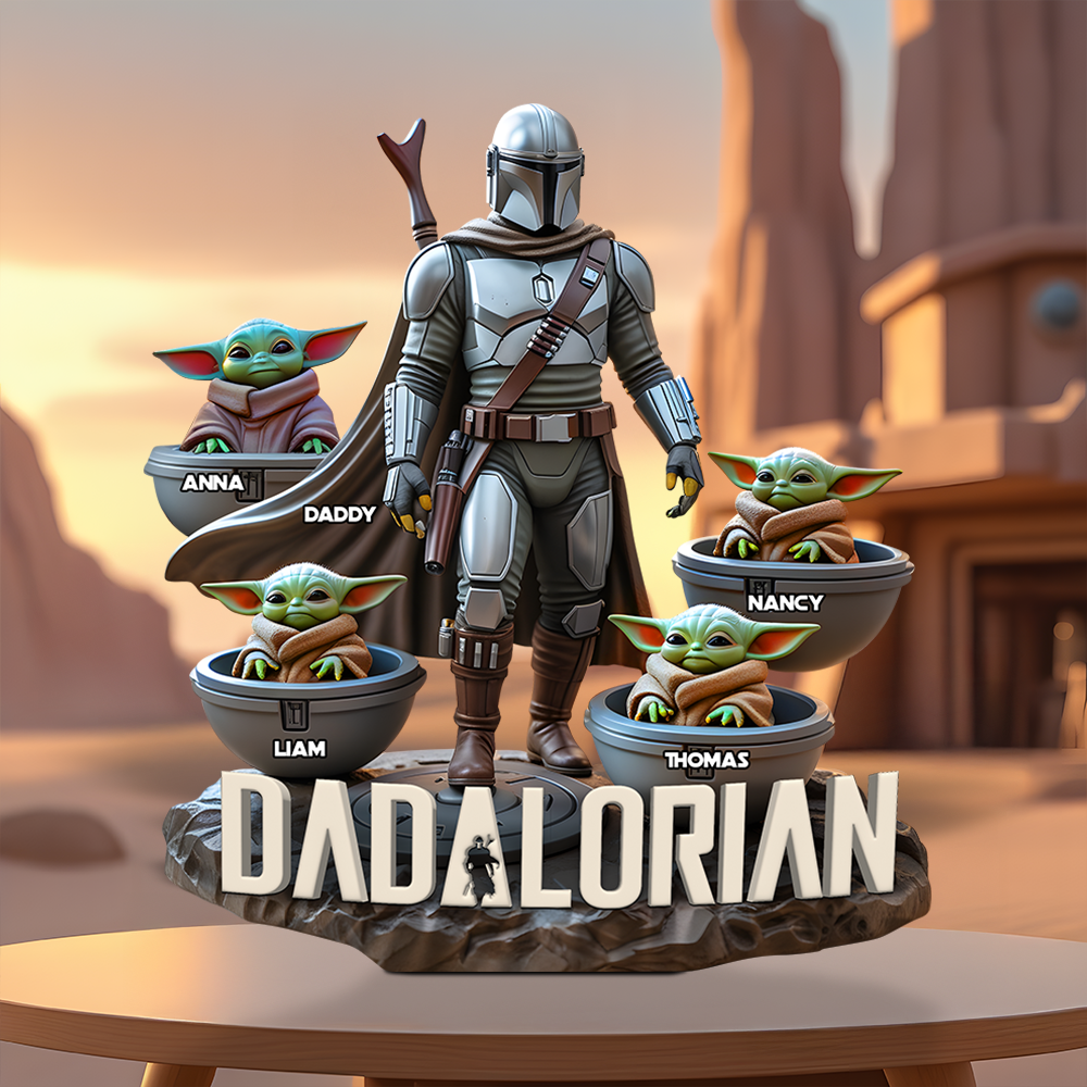 Personalized Gifts For Dad Plaque, Best Dad In The Galaxy 02qhpu110425-Homacus