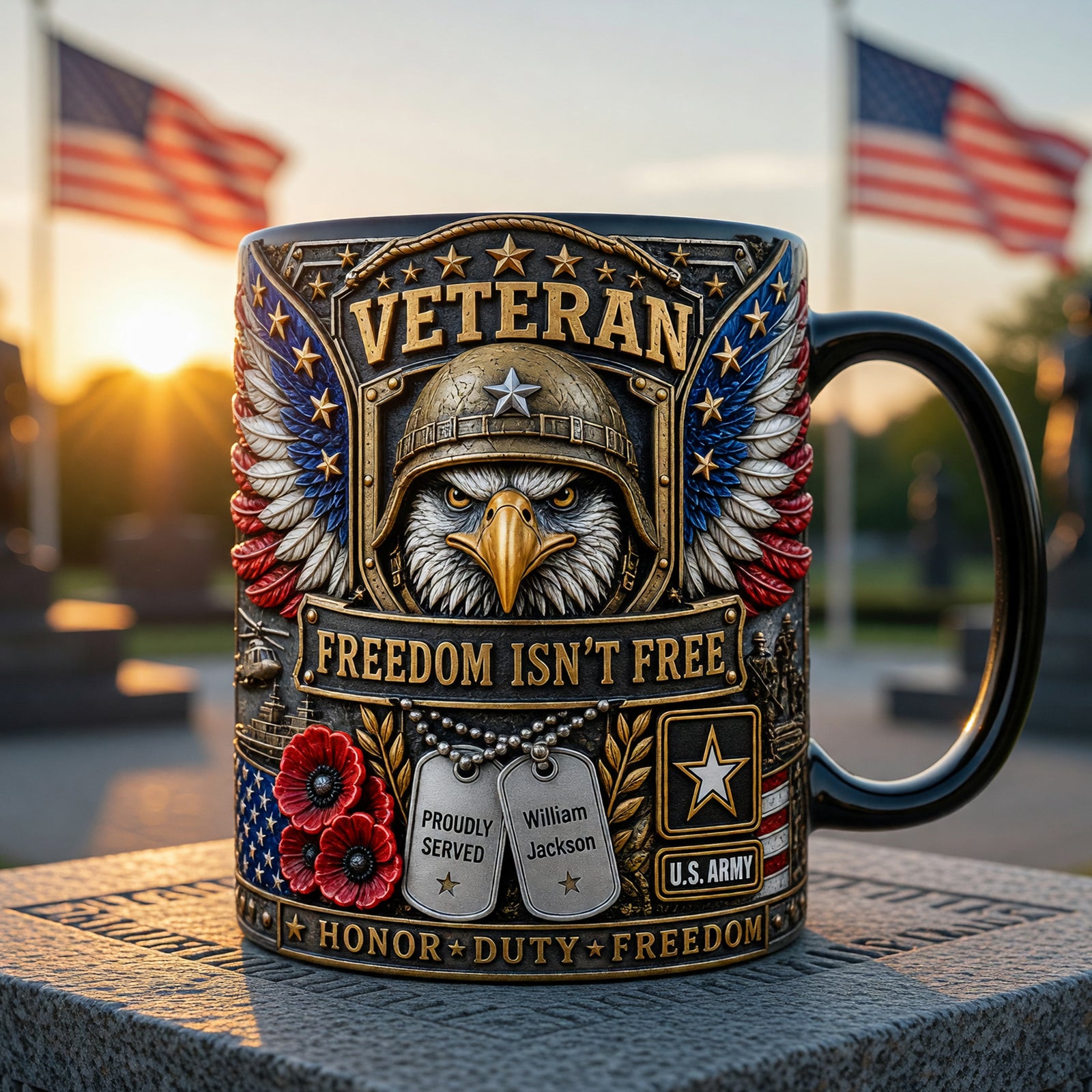 Proudly Served Magic Ceramic Magic Mug - Personalized Gifts For Veterans 142tyqn080626-Homacus