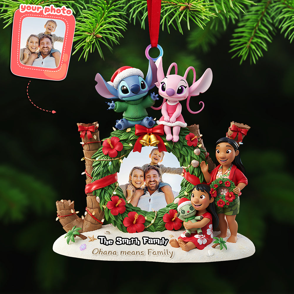 Custom Photo Family Christmas Acrylic Ornament, Personalized Gifts For Family 03kita161025-Homacus