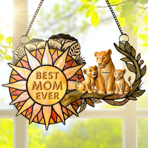 Best Mom Ever Suncatcher Ornament - Personalized Gifts For Mom 03NAQN200326-Homacus