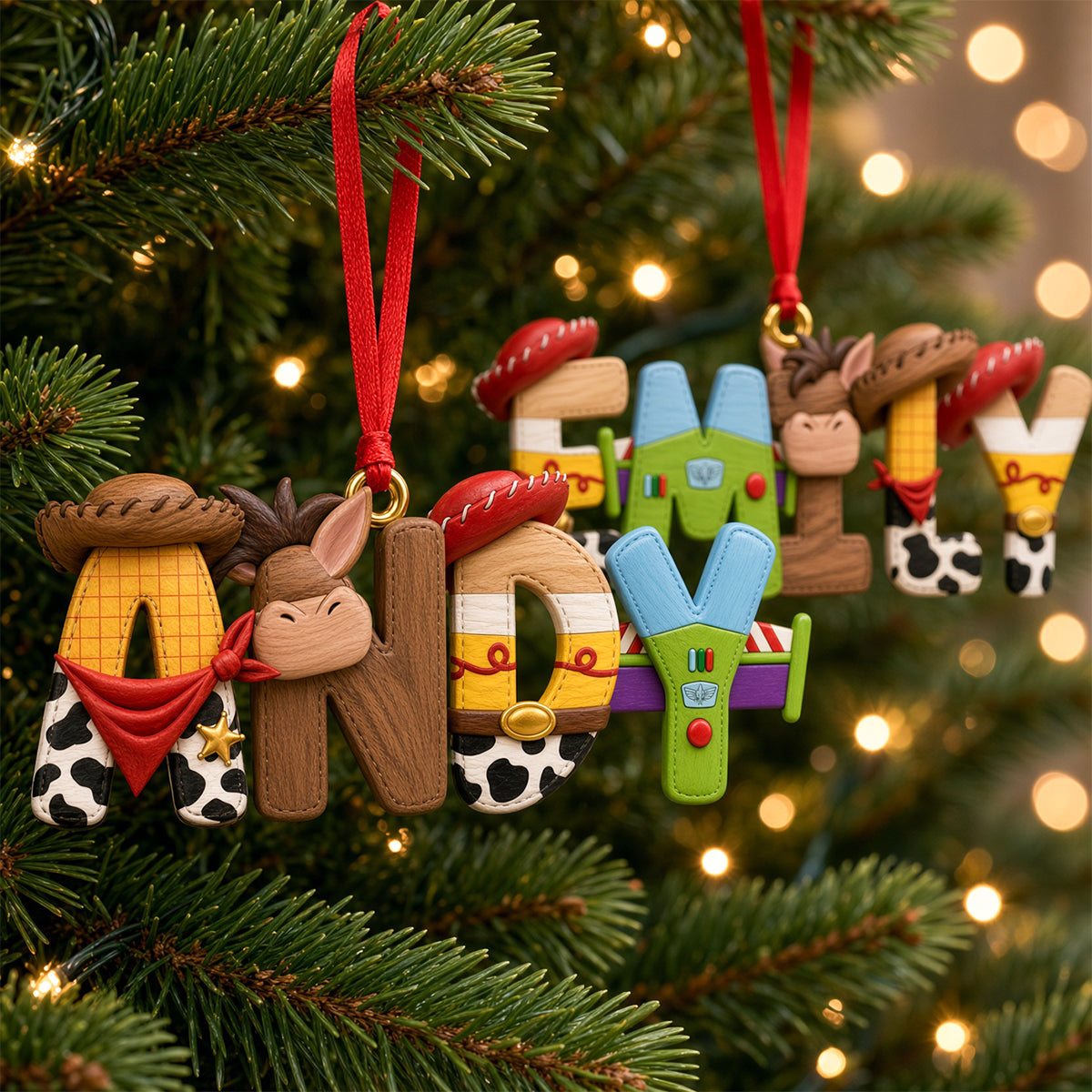Rustic Alphabet Christmas Ornament - Personalized Gifts For Christmas 01hudh080926-Homacus