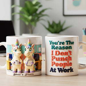 Unicorn Coworker Coffee Mug - Personalized Gifts For Coworker 02nata221225-Homacus