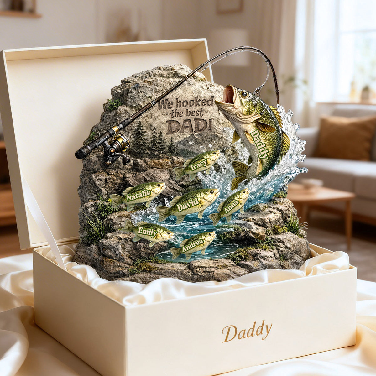 We Hooked The Best Daddy Acrylic Plaque - Personalized Gifts For Dad 02TOMG270226-Homacus