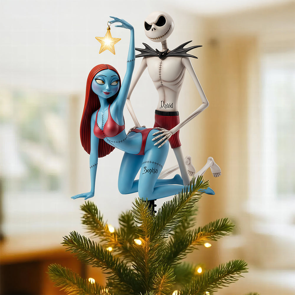 Funny Couple Tree Topper Personalized Gifts For Couple 06OHDT171125-Homacus