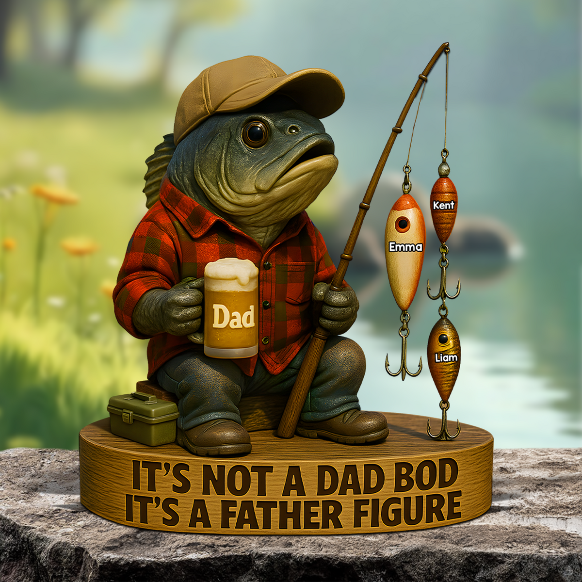 Fishing Dad Acrylic Plaque - Personalized Gift For Dad 03XQPU020525-Homacus