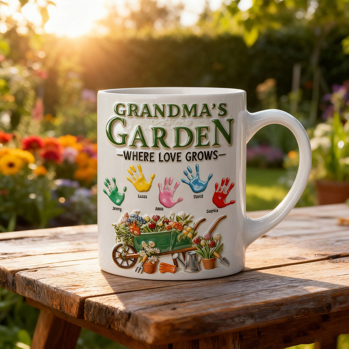 Grandma's Garden Coffee Mug - Personalized Gifts For Grandma 02totn030226-Homacus