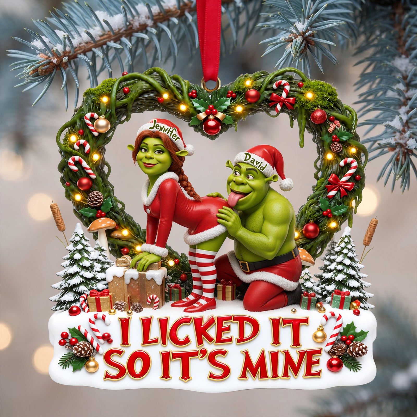 Playful Couple Acrylic Ornament - Personalized Gifts For Couple 04tylu140926-Homacus
