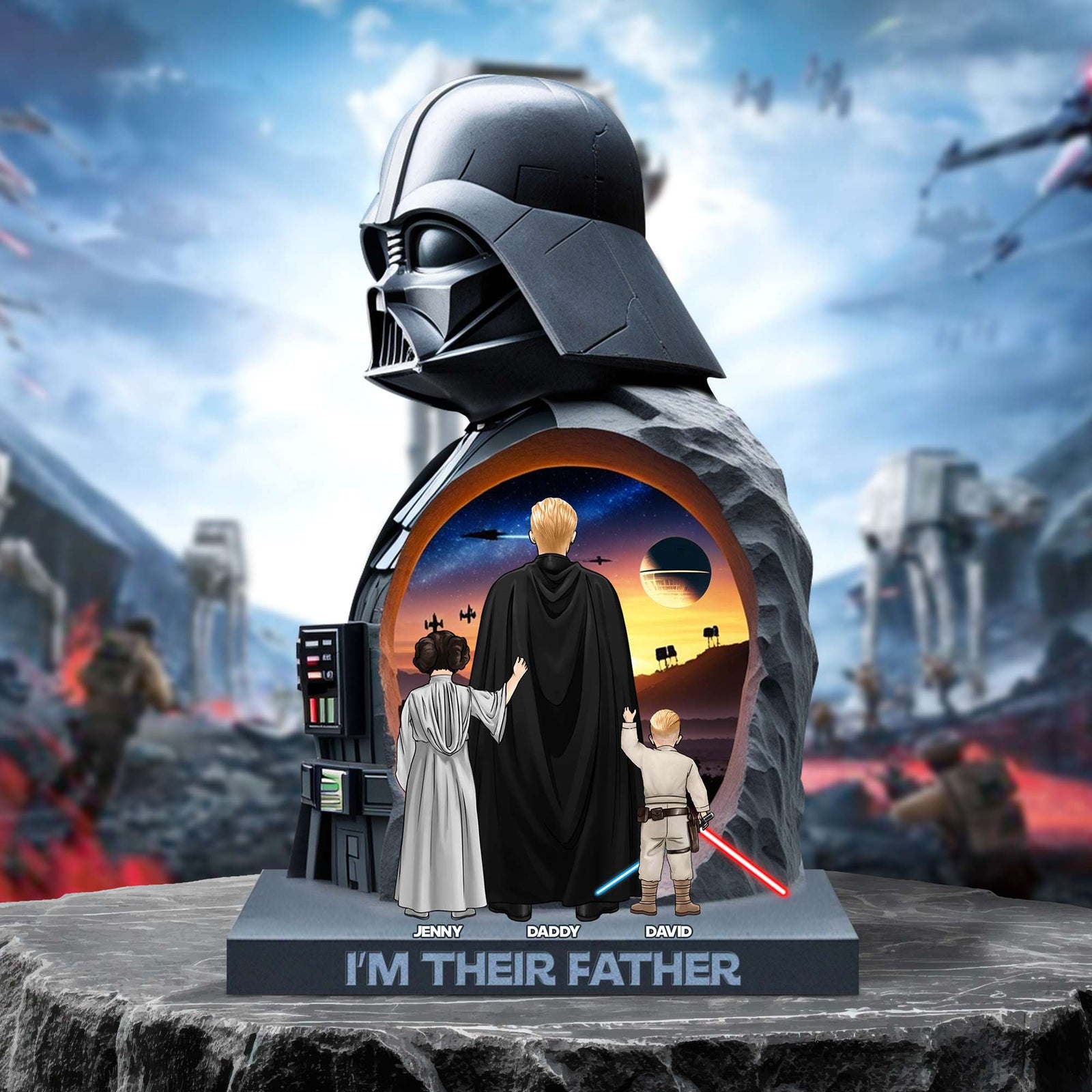 Best Galaxy Dad Model Acrylic Plaque Personalized Gifts For Dad 02QHTN280425-Homacus