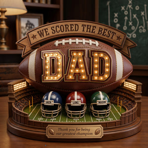 USA Football Best Dad Acrylic Plaque - Personalized Gifts For Dad 05PALU040526-Homacus