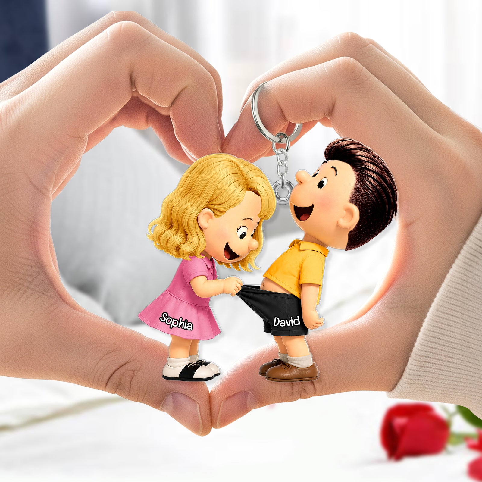 Troublemaker Couple Acrylic Keychain - Personalized Gifts For Couples 02OHQN240726-Homacus