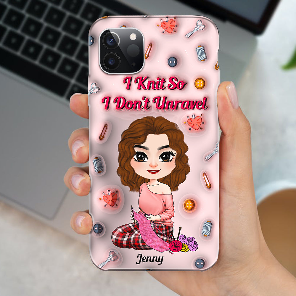 Personalized Gifts For Girl 3D Phone Case Knit Lover 042XQMH260724HH-Homacus